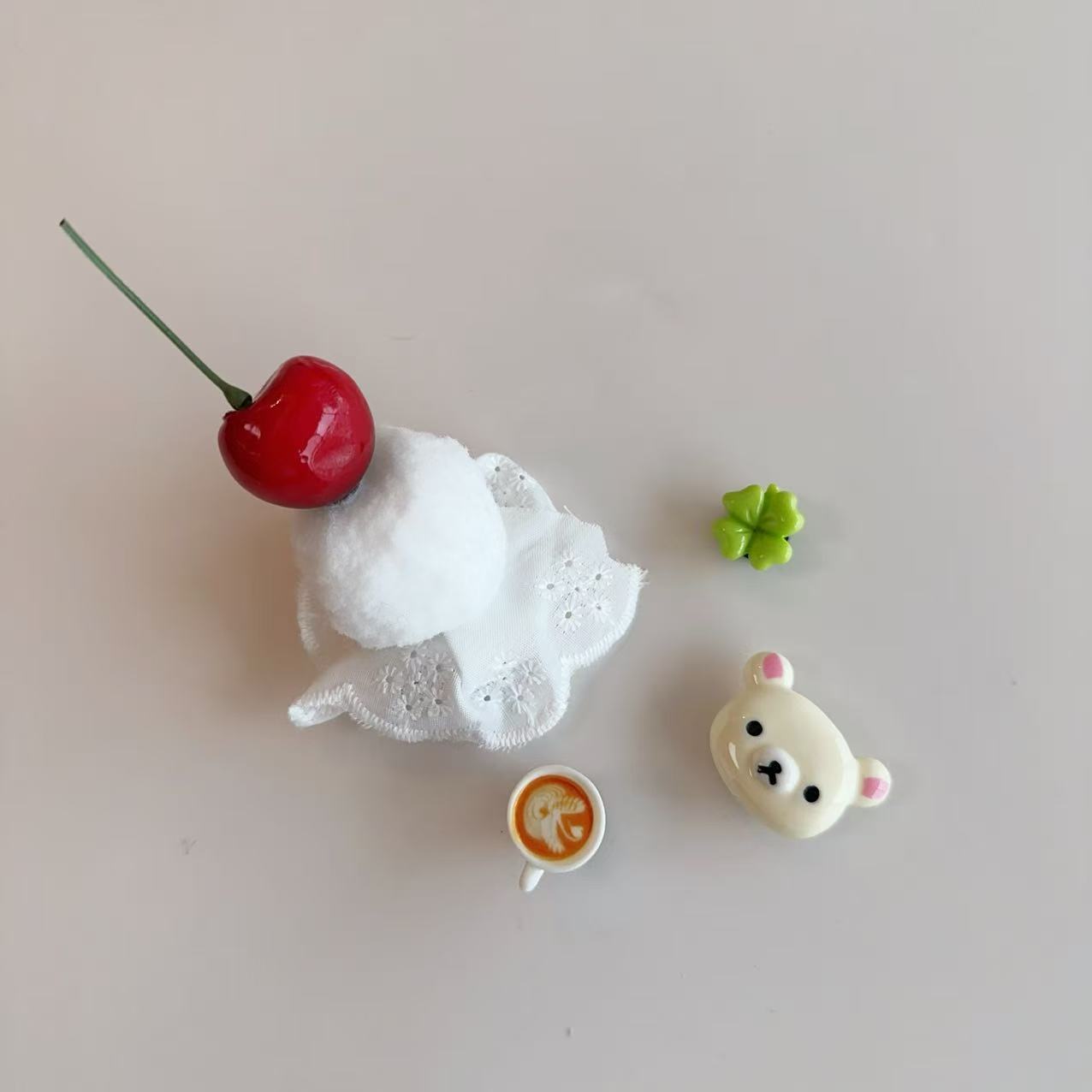 Original Handmade Cherry Hat Bear Hole Shoe Buckle DIY，Shoe Charms