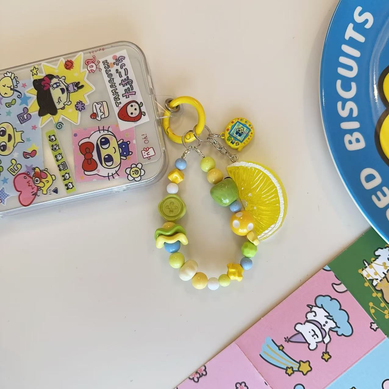 Japanese Tamagotchi Beaded Mobile Phone Chain