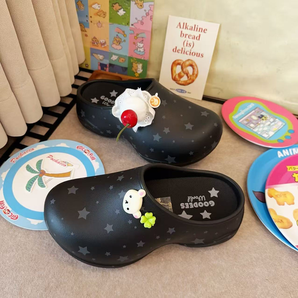 Original Handmade Cherry Hat Bear Hole Shoe Buckle DIY，Shoe Charms