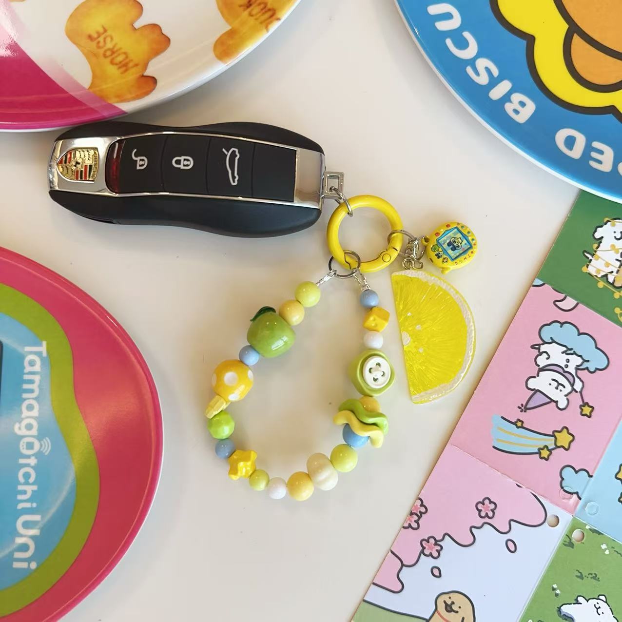 Japanese Tamagotchi Beaded Mobile Phone Chain