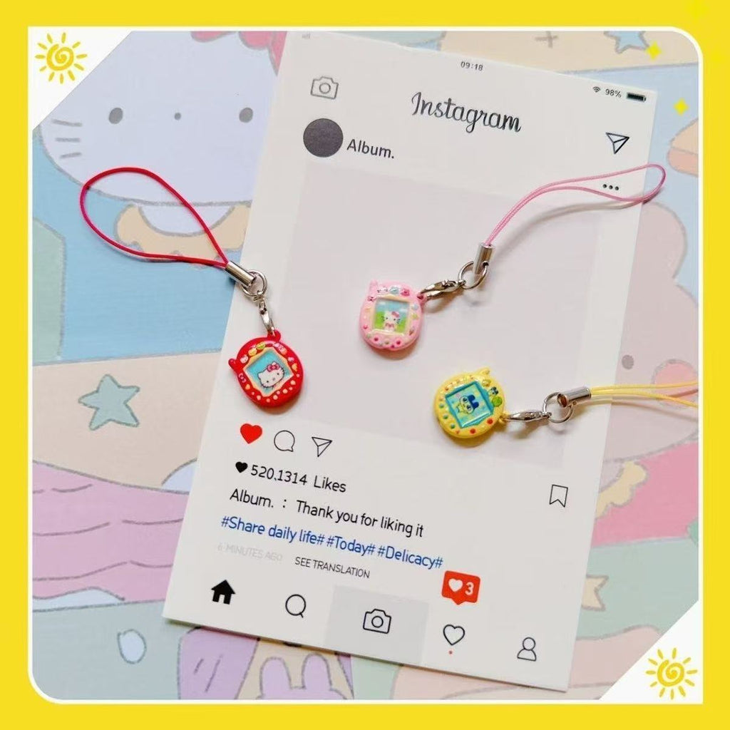 Tamagotchi Mamaki Kitty cute mini alloy pendant mobile phone pendant