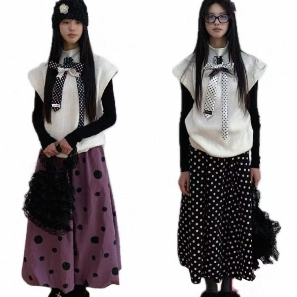 Handmade Tie, Bow, Hair Clip, Polka Dot Hair Accessory