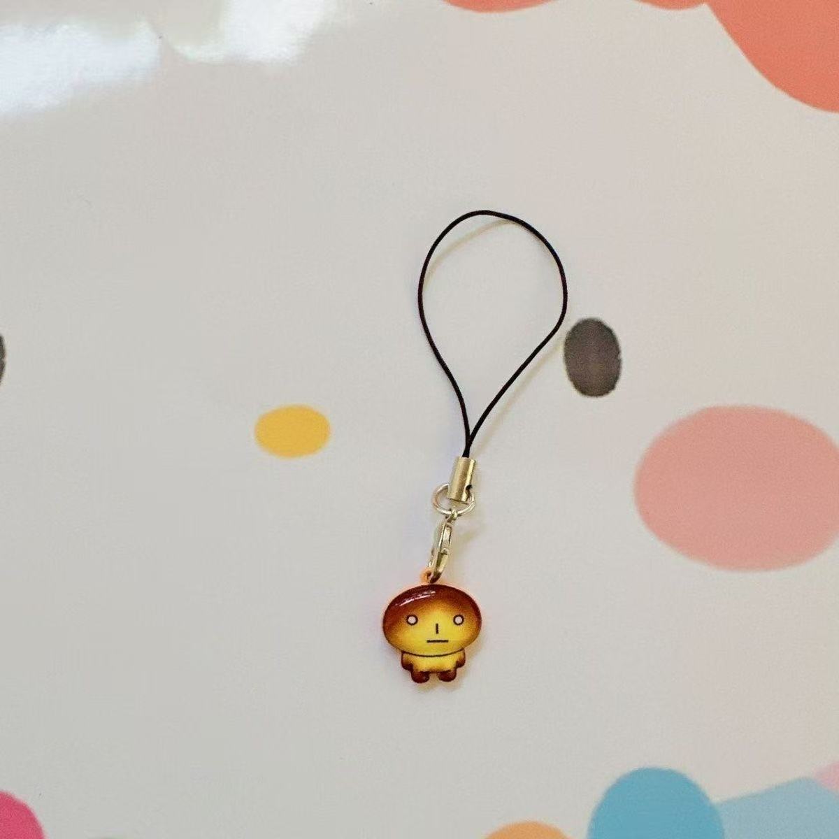 Cute Mini Toasted Bread Alloy Pendant Keychain Mobile Phone Pendant