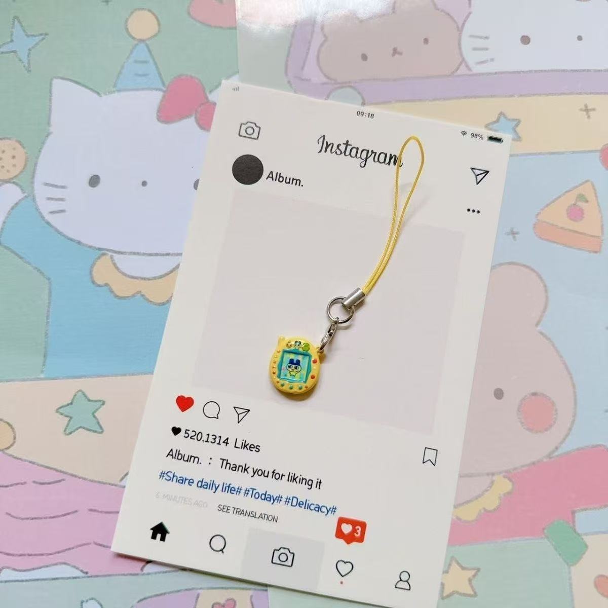 Tamagotchi Mamaki Kitty cute mini alloy pendant mobile phone pendant