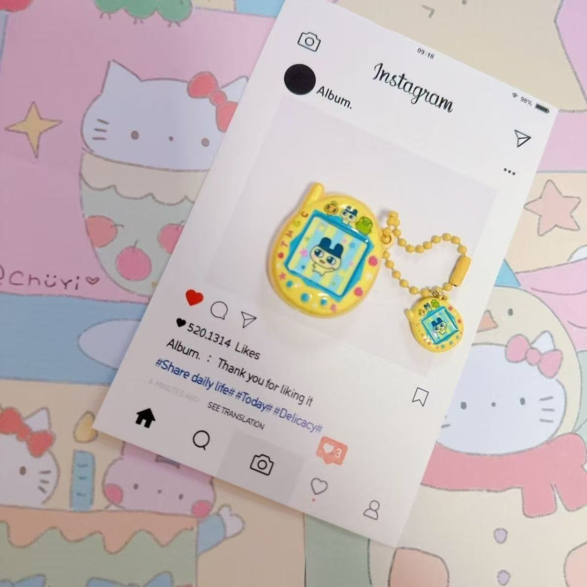 Tamagotchi Cute Mamakichi Keychain Mobile Phone Pendant