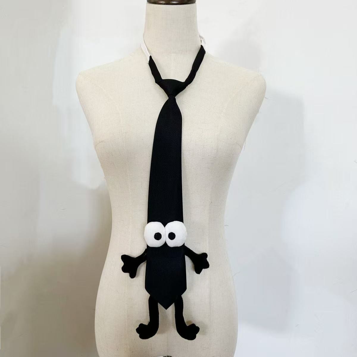 Black Tie Parent-Child Style Trendy Knot-free Accessories Personality Fashion All-match