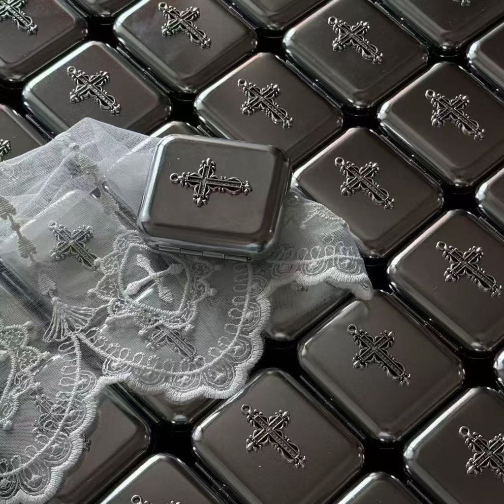 Millennial style y2k cross handmade ashtray storage box