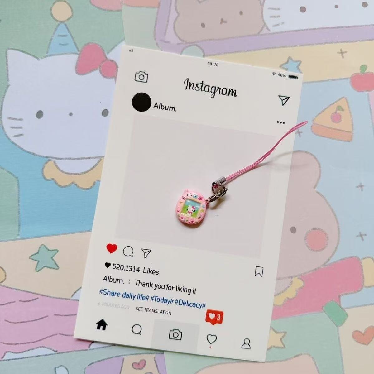 Tamagotchi Mamaki Kitty cute mini alloy pendant mobile phone pendant