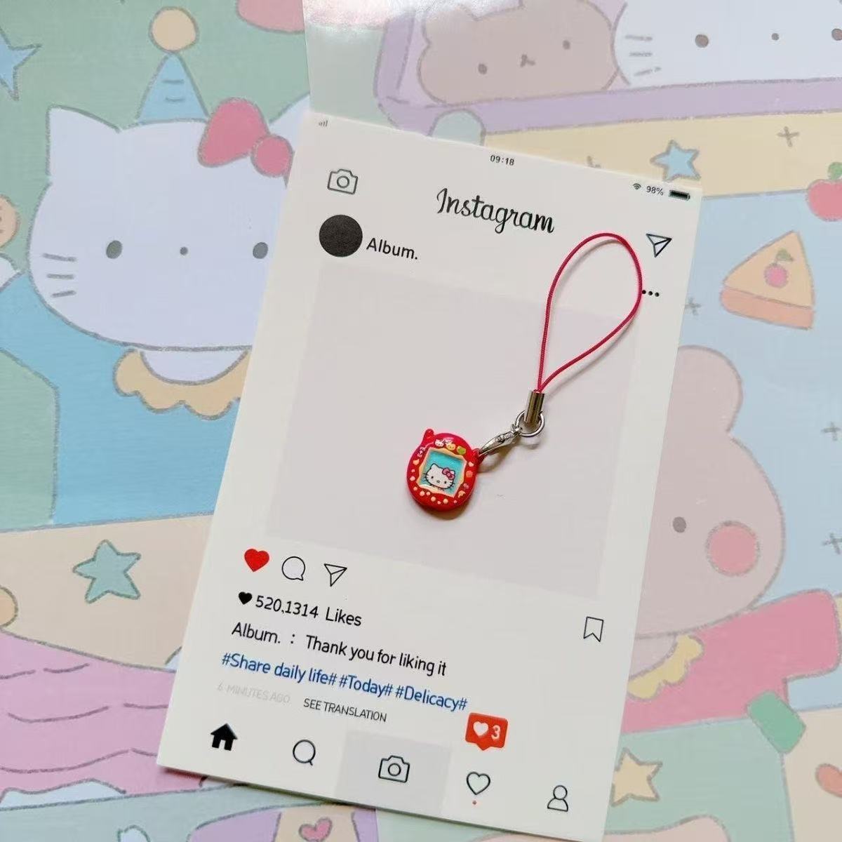 Tamagotchi Mamaki Kitty cute mini alloy pendant mobile phone pendant