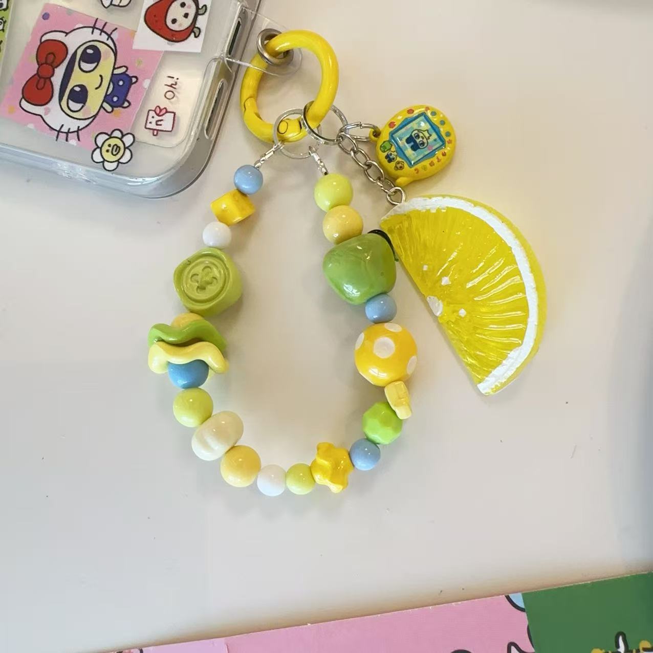 Japanese Tamagotchi Beaded Mobile Phone Chain