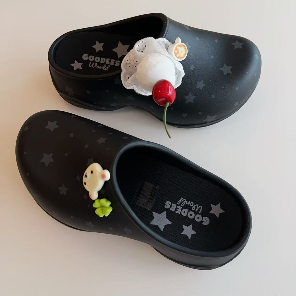 Original Handmade Cherry Hat Bear Hole Shoe Buckle DIY，Shoe Charms