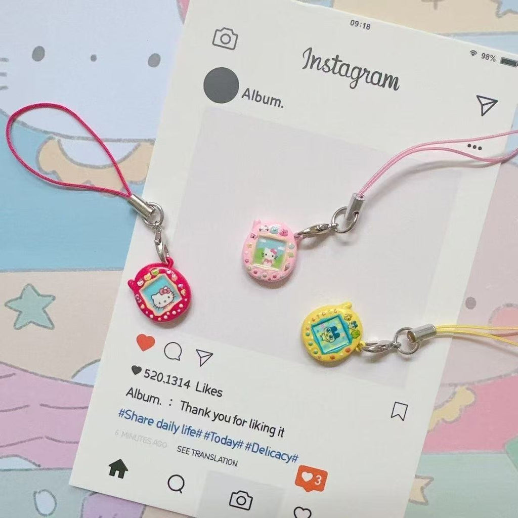 Tamagotchi Mamaki Kitty cute mini alloy pendant mobile phone pendant