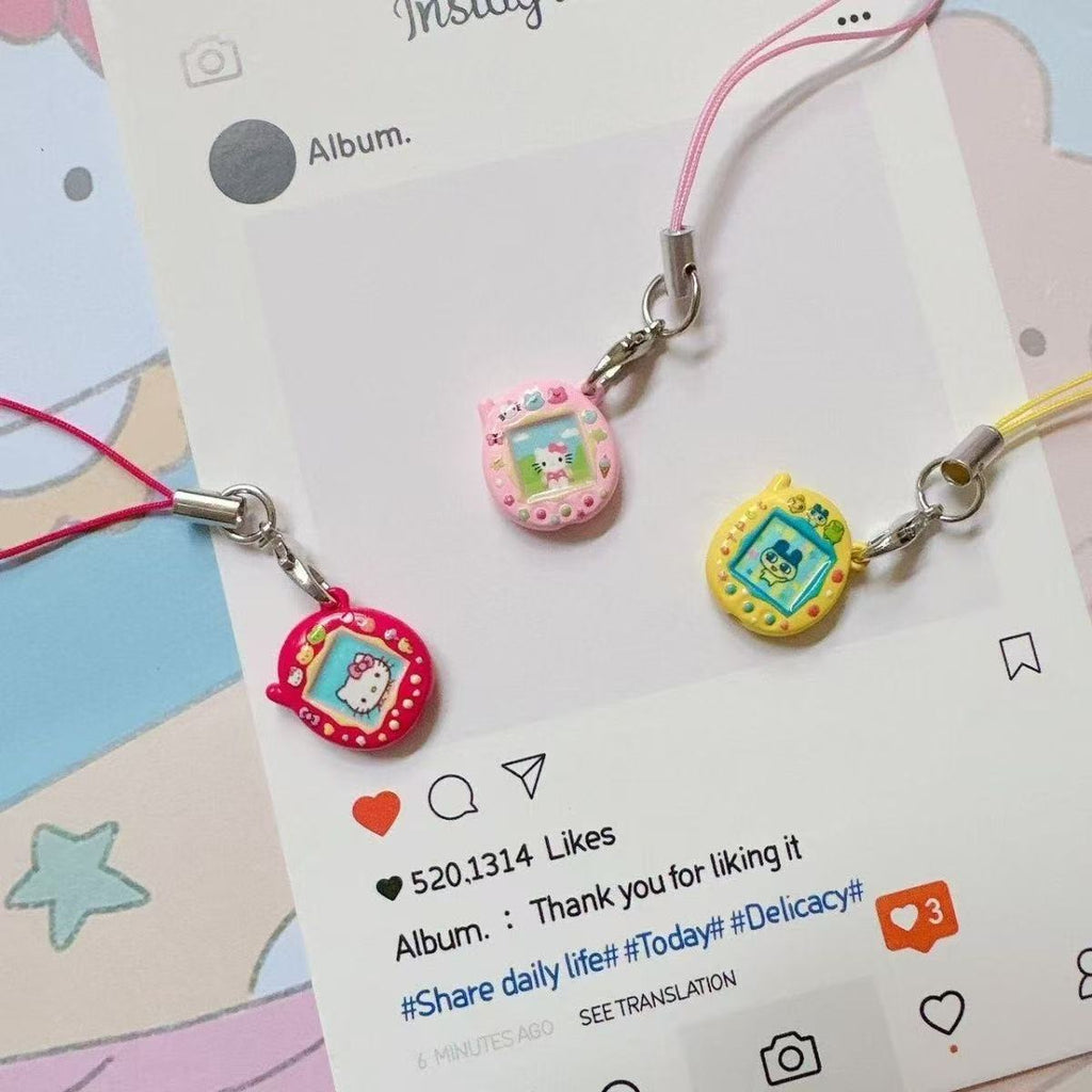 Tamagotchi Mamaki Kitty cute mini alloy pendant mobile phone pendant