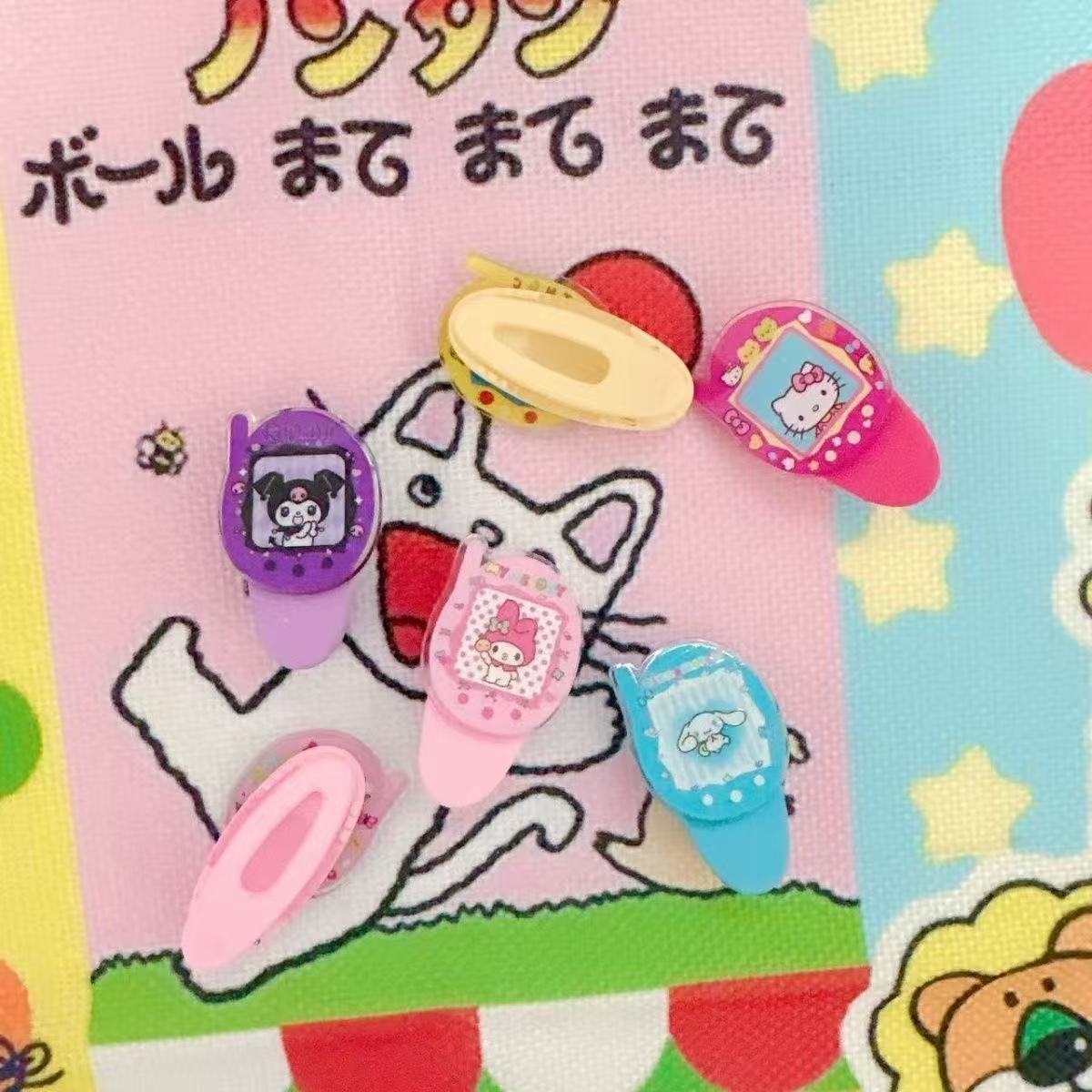 Cute Tamagotchi Asami Dopamine colored hairpin decoration set of 6