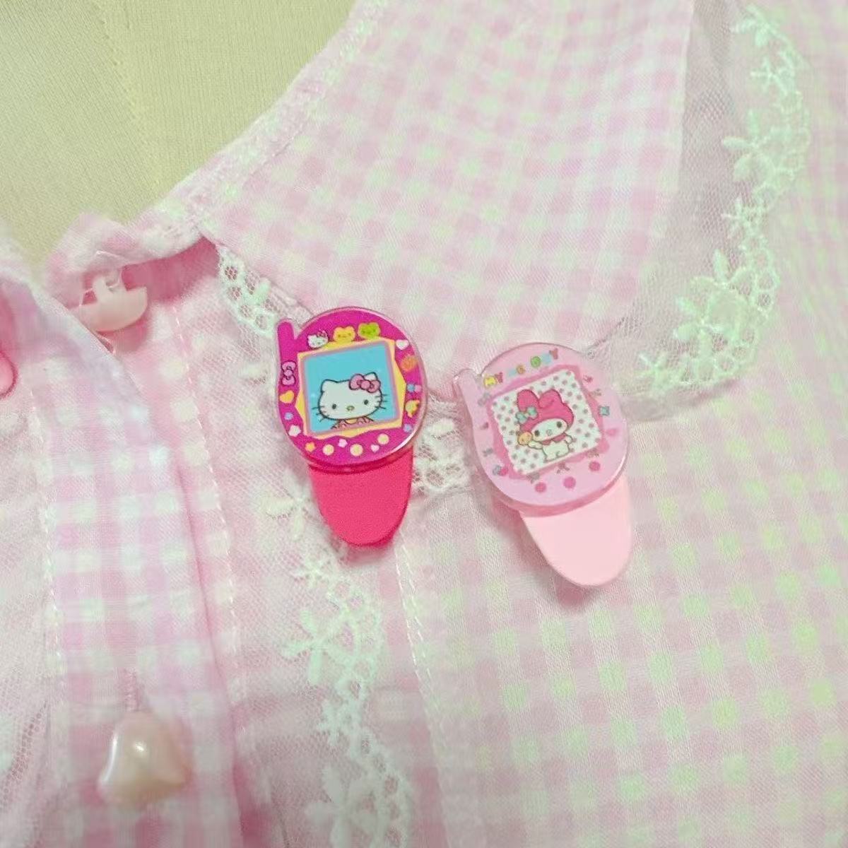 Cute Tamagotchi Asami Dopamine colored hairpin decoration set of 6