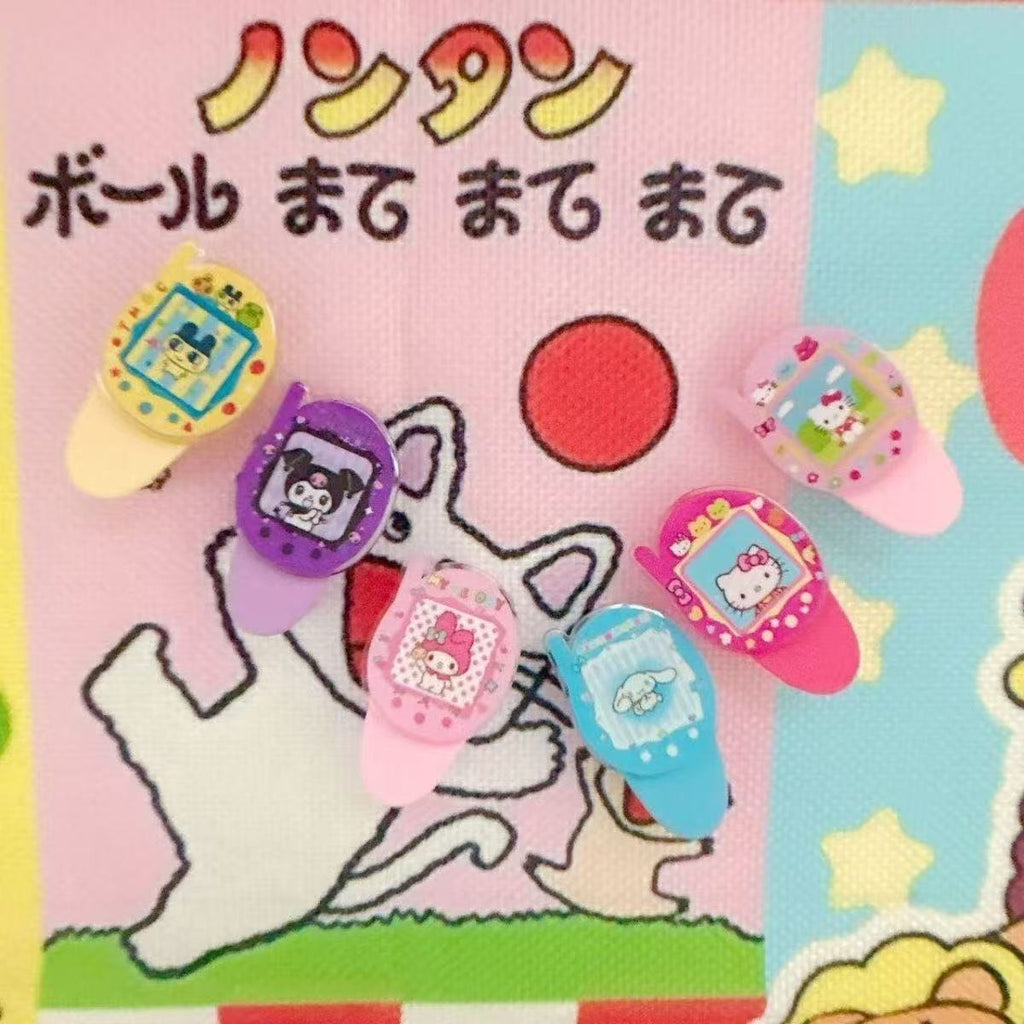 Cute Tamagotchi Asami Dopamine colored hairpin decoration set of 6