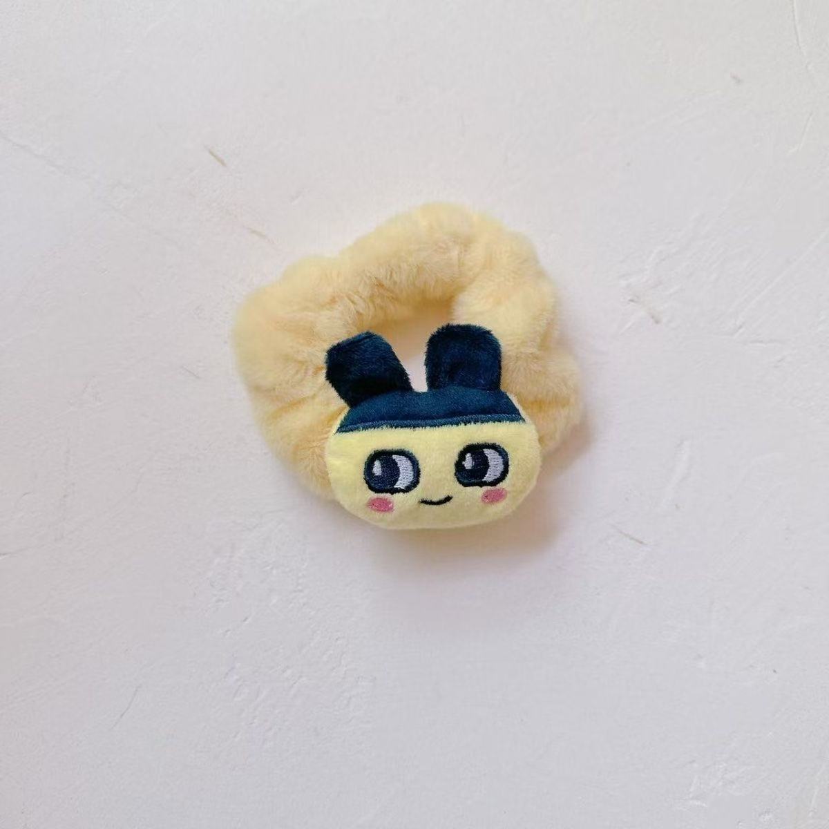 Original Tamagotchi Mamaki Plush Hair Rope, Hairband, and Hair Clip Three-Piece Set