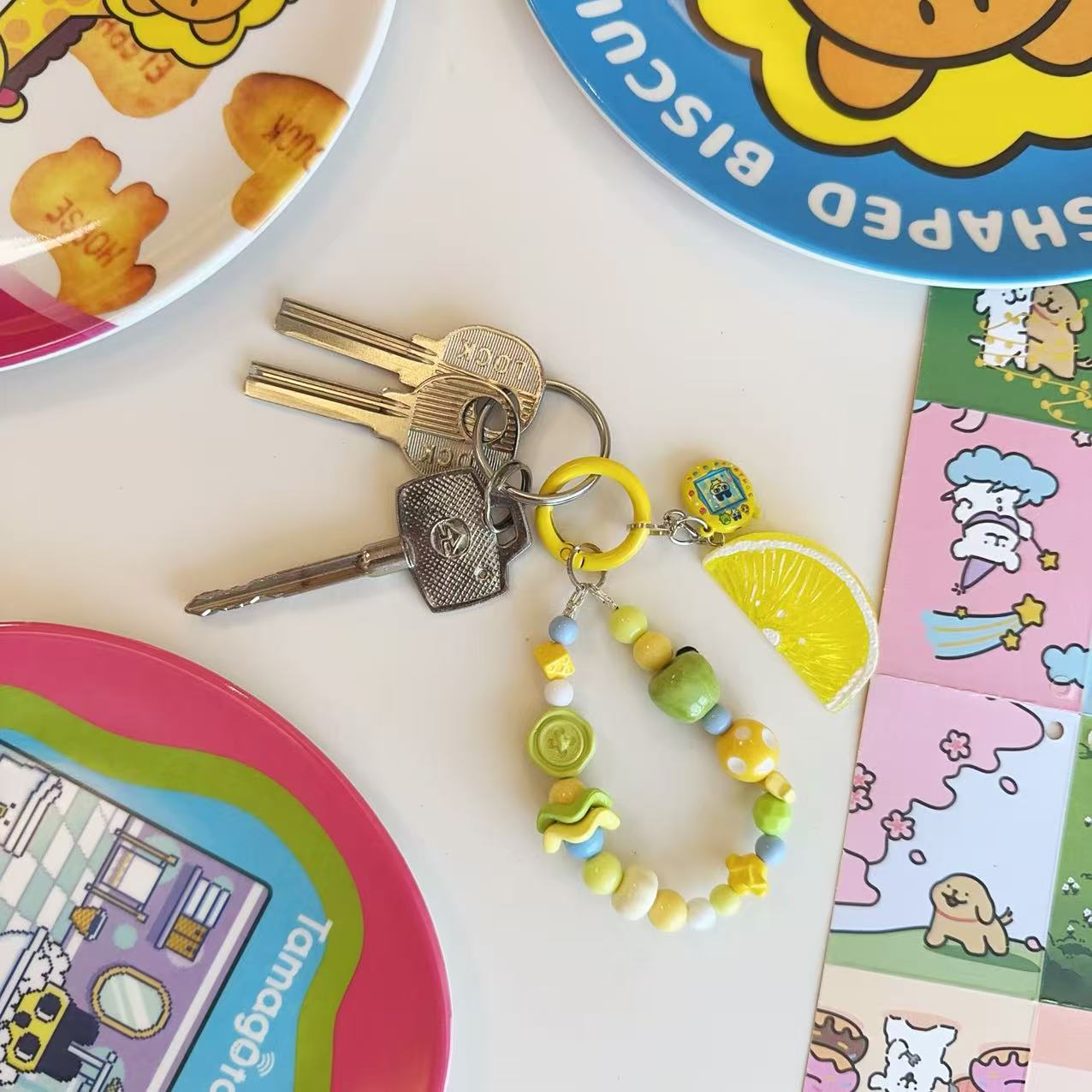 Japanese Tamagotchi Beaded Mobile Phone Chain