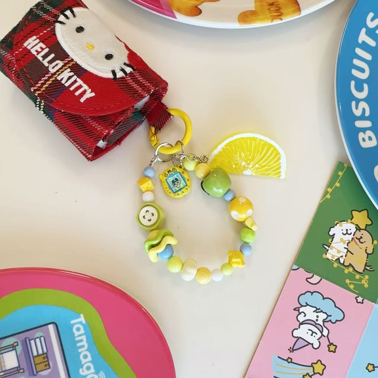 Japanese Tamagotchi Beaded Mobile Phone Chain