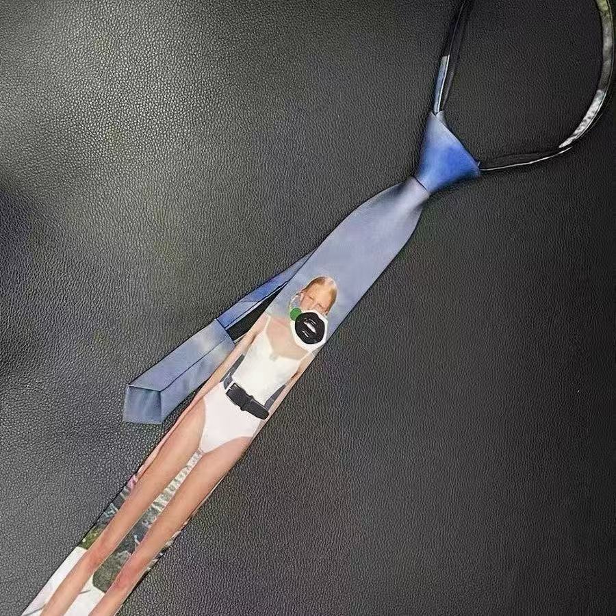 Retro Hot Girl Style Niche High-End Model Tie Versatile Casual Personality Decoration