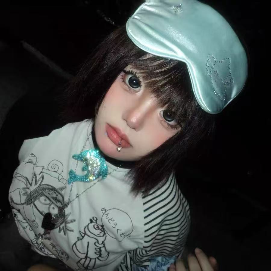 Ins Small Fresh Y2k Diy Soft Star Hot Diamond Imitation Silk Cute Kitty Sleeping Eye Mask