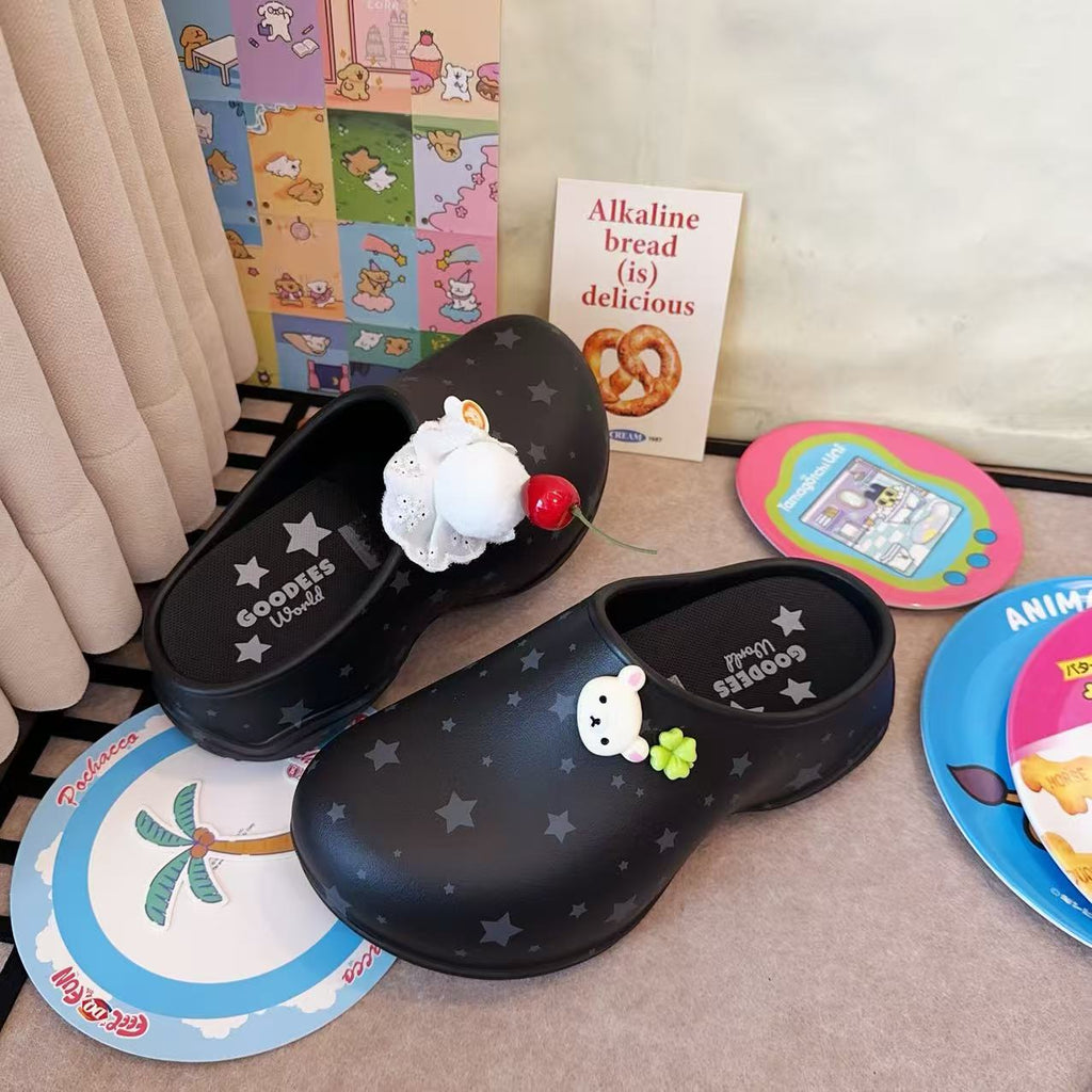 Original Handmade Cherry Hat Bear Hole Shoe Buckle DIY，Shoe Charms