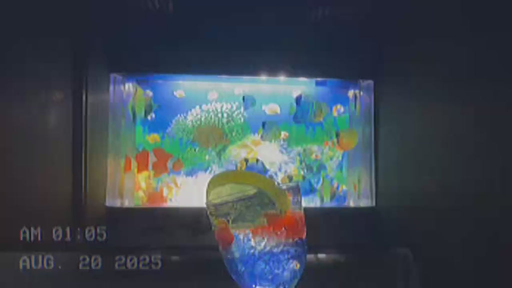 Fake Fish Tank Lamp - Moving Aquarium Night Light with Virtual Ocean Effect, 80s Retro Design for Adult Relaxation, Artificial Aquarium Decorative Lamp for Kids' Room and Cat Owners(USB)